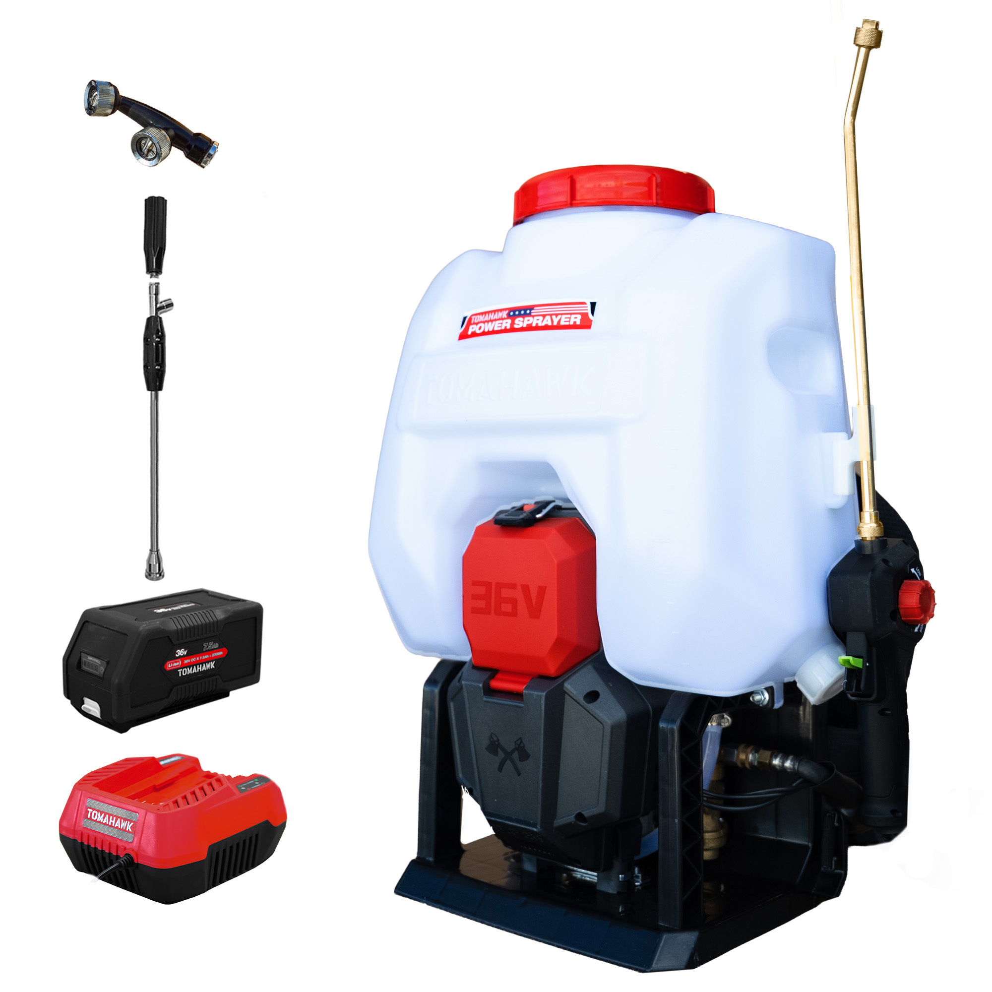 Tomahawk 5 Gallon Battery Powered Backpack Sprayer 36V Electric for Lawn, Pest, Weed, and Fertilizer Applications